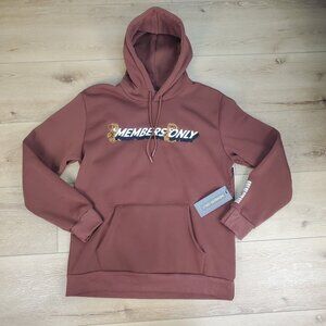 Mens MEMBERS ONLY 1975 Teddy Bear Hoodie Size L Keith Haring Brown Embroidered